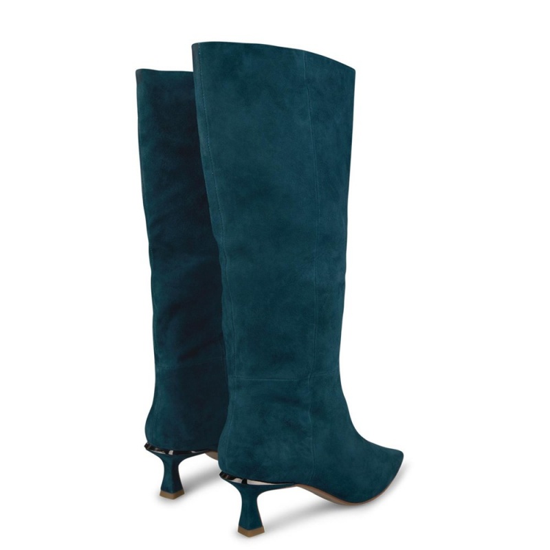 Bottes à Talons Alma En Pena Pointed Embout Bleu Marine Femme | VCQ-64707888